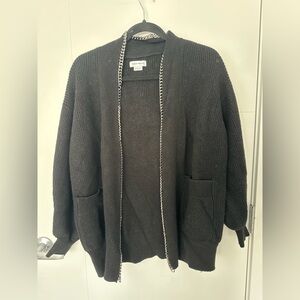 Urban Revivo Black Cardigan with Chain Detail